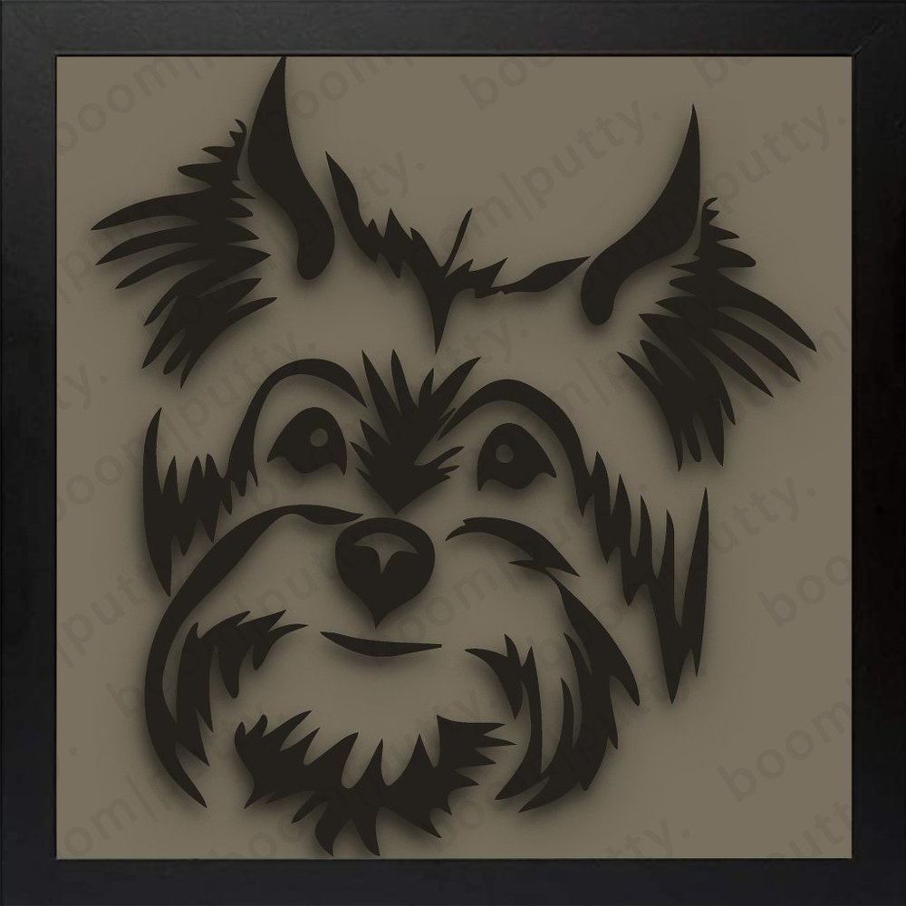 8x8 Framed Yorkie Designer Print